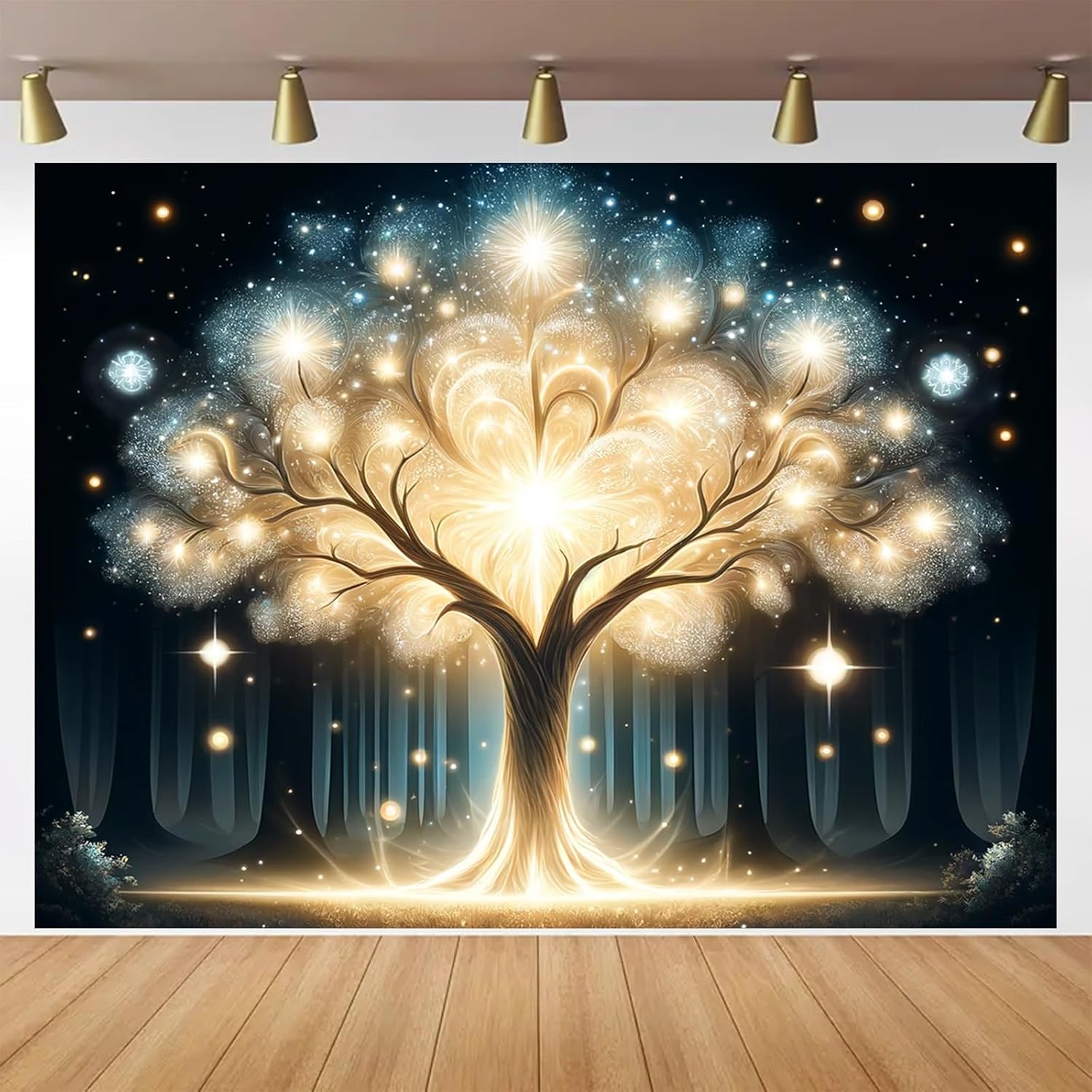Wall Decor Lighting Tree - Świecąca Grafika Drzewo Duchów Pod Światłem