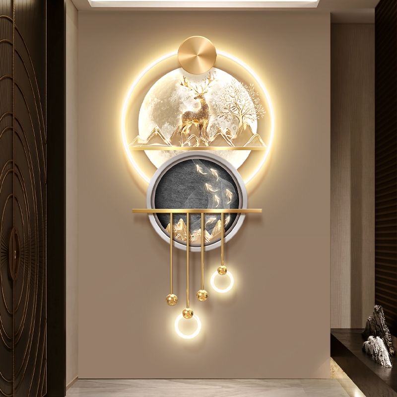 Wall Decor Lighting Tree - nq- Lekki luksusowy obraz dekoracyjny z