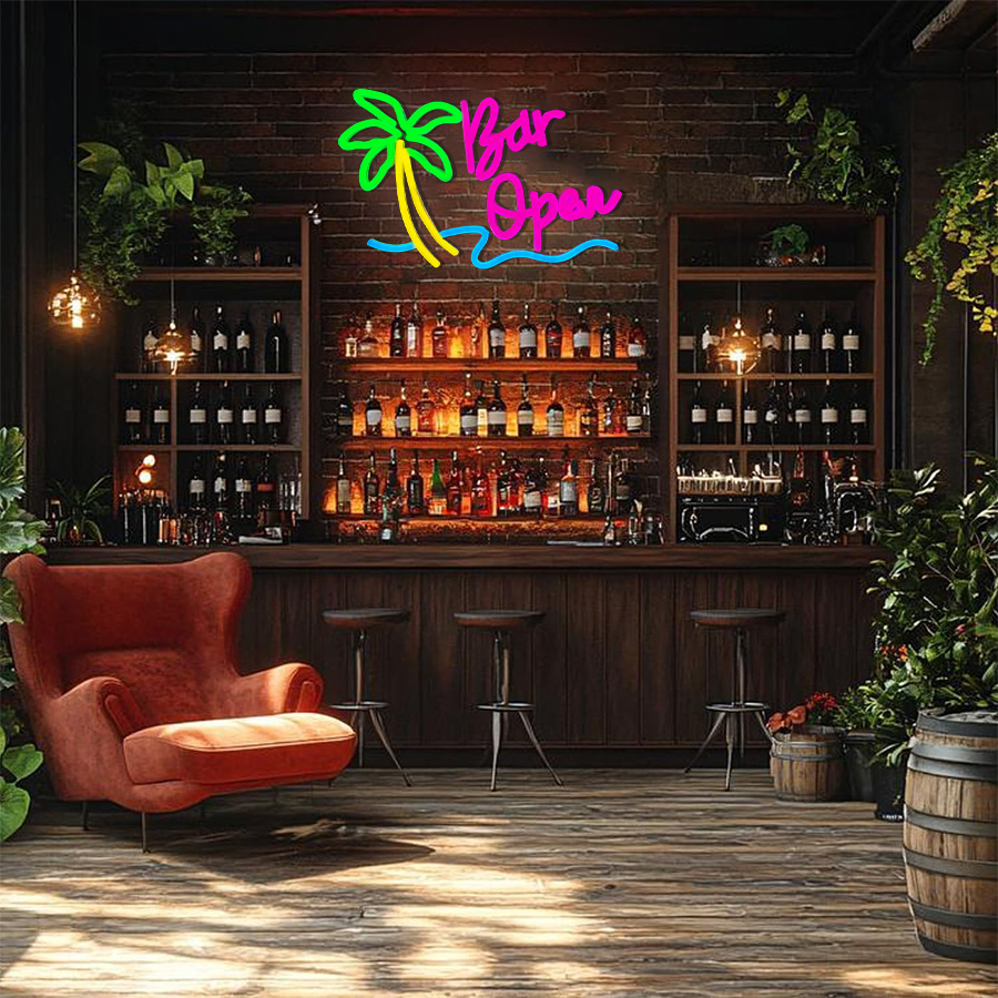 Szyld Otwarty Bar dla Firm, Ne – Wall Decor Lighting Tree recenzja i cena