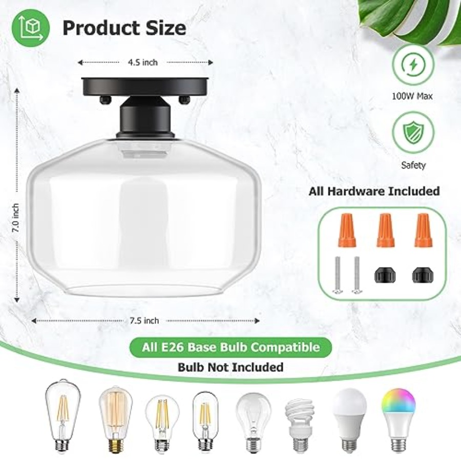 Lampa sufitowa pół-wpuszczana, – Pendant Light Shade recenzja i cena