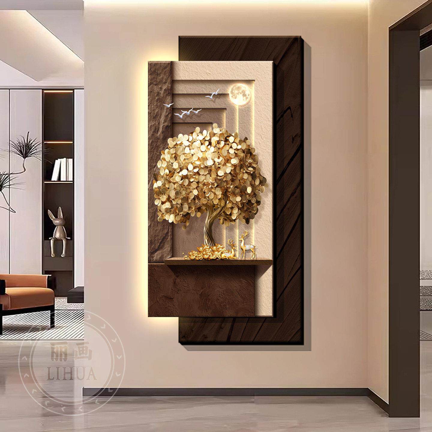 Obrazy dekoracyjne przy wejści – Wall Decor Lighting Tree recenzja i cena