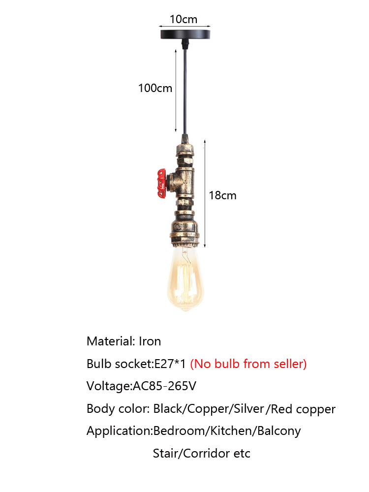 Retro Loftowa Lampa Wisząca z  – Lighting Room Decor Items recenzja i cena
