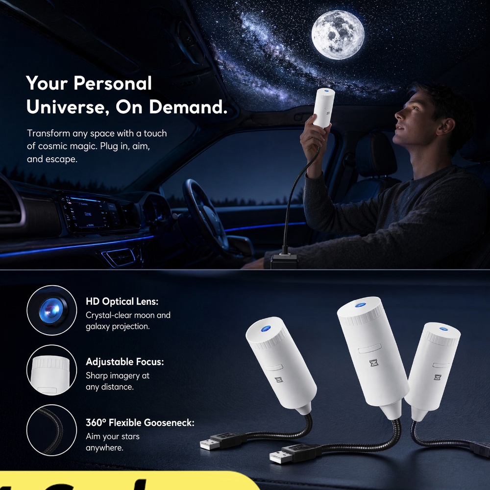 Mini Projektor Gwiazd Galaxy D – Home Lighting And Decor recenzja i cena