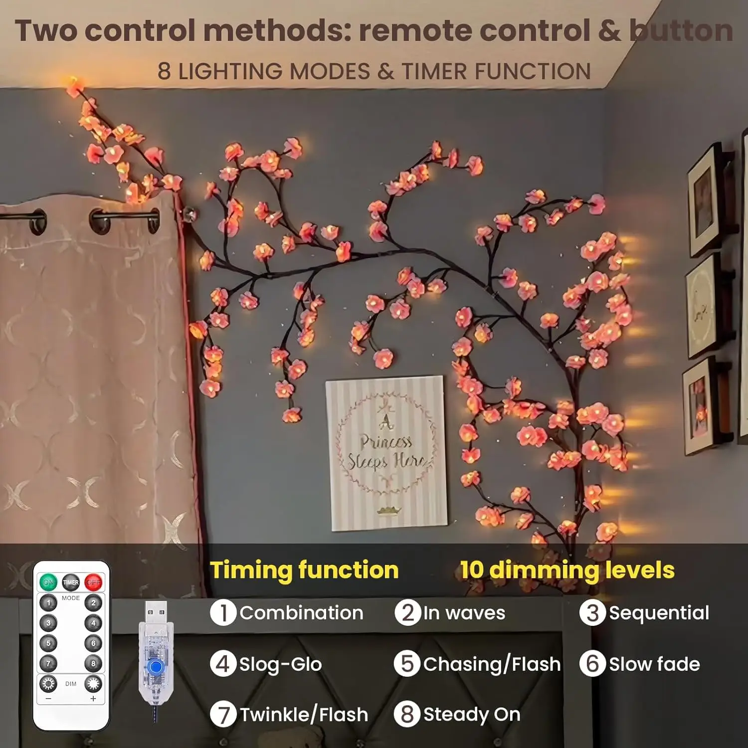 Girlanda dekoracyjna z gałązek – Wall Decor Lighting Tree recenzja i cena